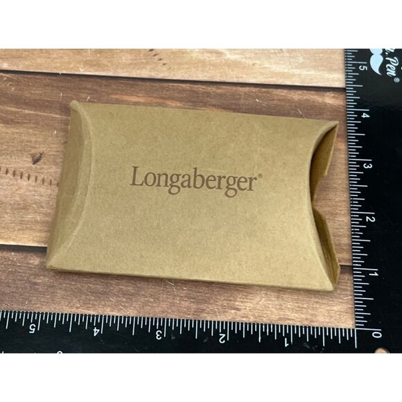 Longaberger Ceramic Basket Tie-On Accessory Floral Design 23066 THANK YOU - Picture 2 of 6